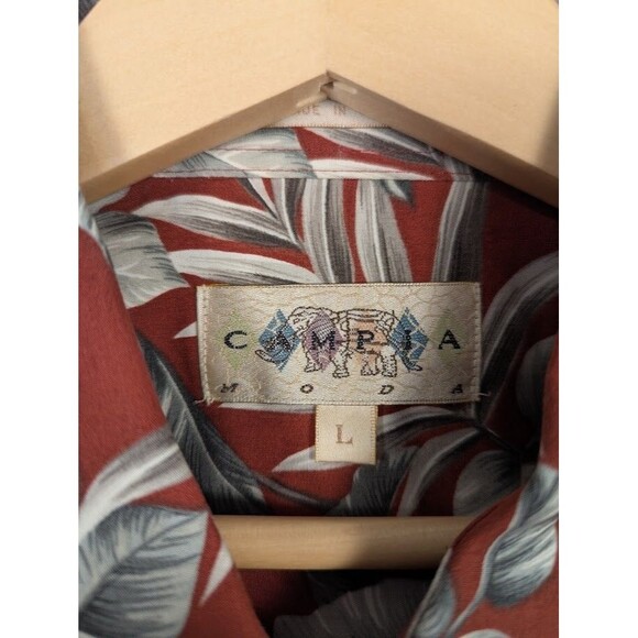 Vintage Campia Moda Hawaiian Tropical Button Up Shirt Short Sleeve Men's Large‎ - Picture 5 of 7